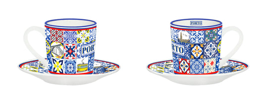Chavena Cafe Porcelana 6cm - Porto - HR-001-4