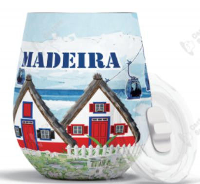 Copo de Inox 11*8cm - Madeira - GY3101-8