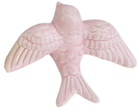 Andorinha Cerâmica 9.5cm - Portugal - DK110- Rosa