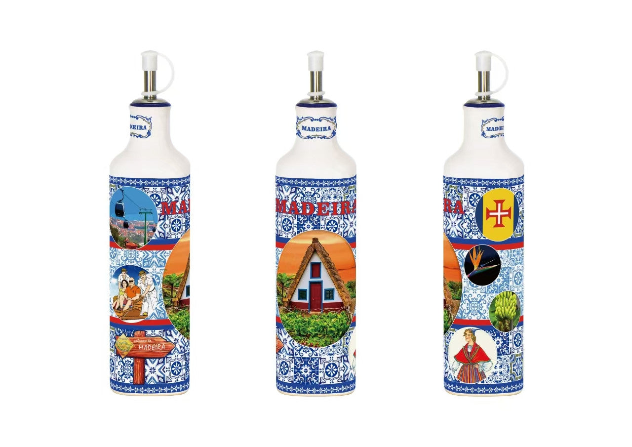 Garrafa Cerâmica 25cm - Madeira - HR-021-3