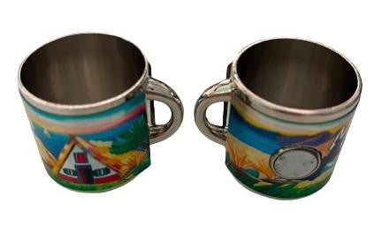 Mini Caneca Metal 3cm - Madeira - PT-SZ2044