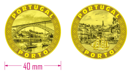 Moeda 4.5cm - Porto - SY-2067-3