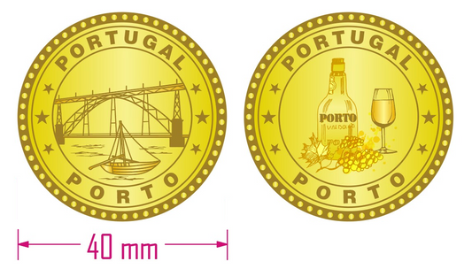 Moeda 4.5cm - Porto - SY-2067-9