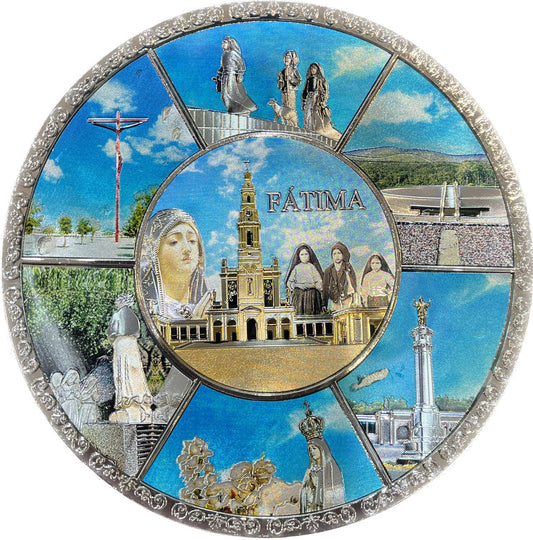 Prato de Metal 15cm - Fátima - PRATO-FA1