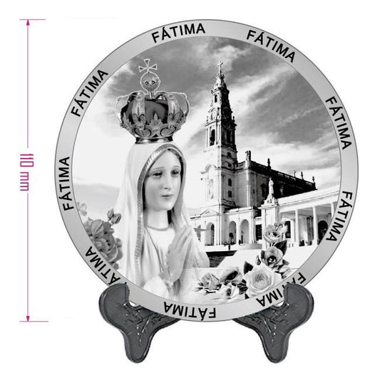 Prato de Metal 11cm - Fátima - SY-2072-3